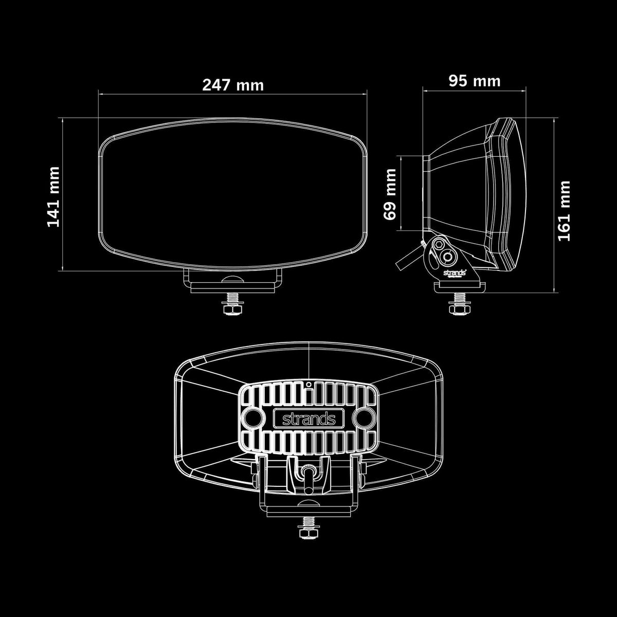 Strands IZE LED OG DRIVING LIGHT OVAL