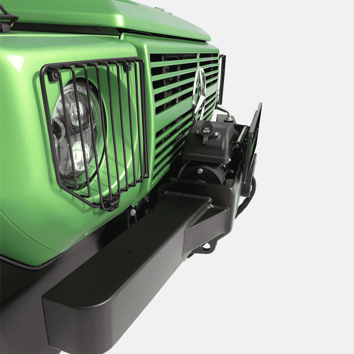 Seilwindensystem Mercedes Puch G 24V inklusive Stoßstange