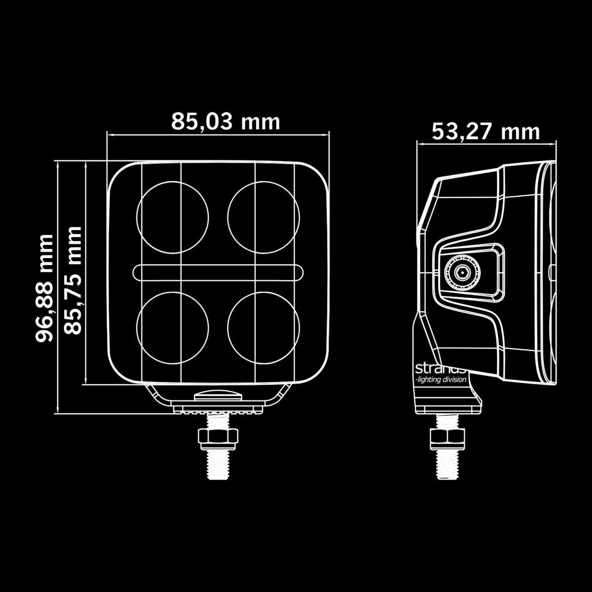 Strands NUUK D-LINE QBA DRIVING LIGHT 3″